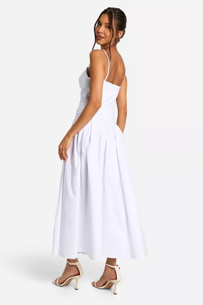 Bengaline Volume Milkmaid Dress | Boohoo.com (UK & IE)