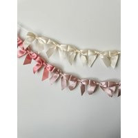 Pink Bow Garland For Baby Girl Room Decor Shower Girly Girl's Theme Party Gift | Etsy (US)