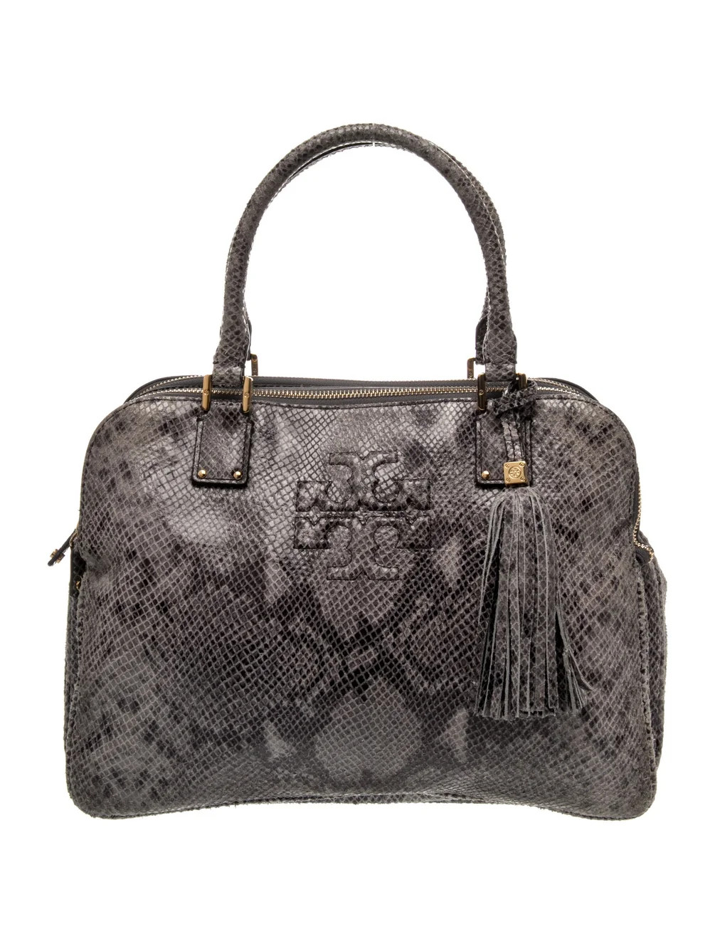 Embossed Leather Top Handle Bag | The RealReal
