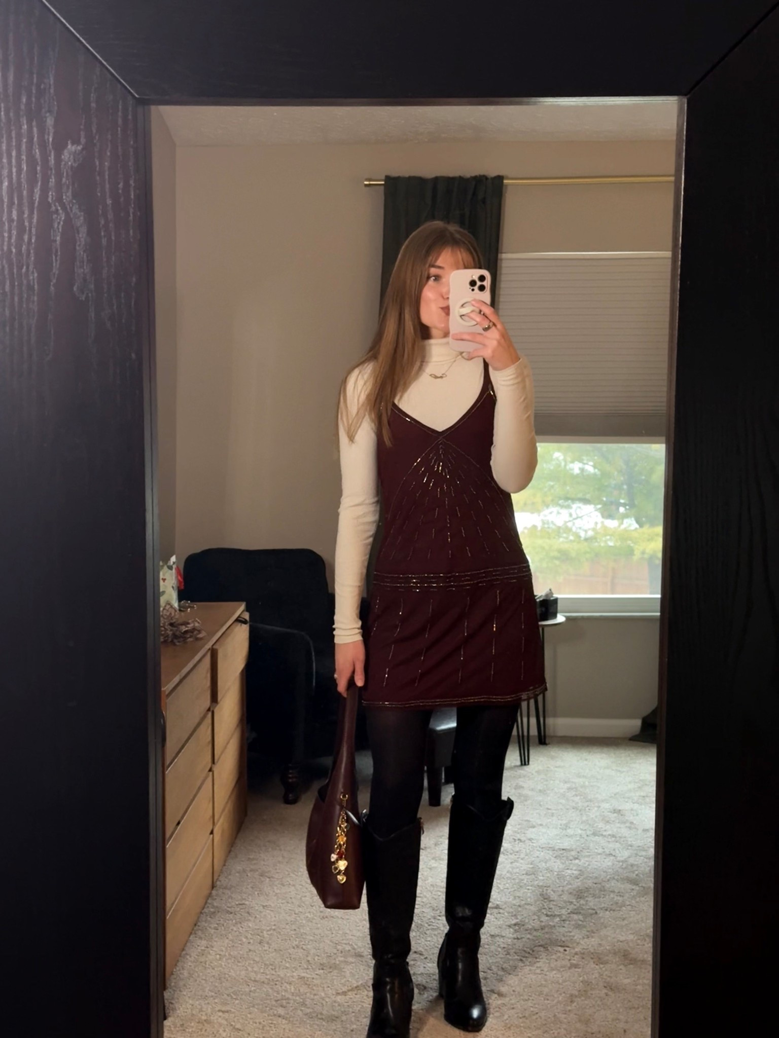 showgirl era 🪩
i loooove. ty abercrombie. *wearing a small tall*
#winterfashion #minidress #sparkles #cowgirlboots #tights #turtleneck #coach #pursecharms

#LTKdayinmylife #LTKTall #LTKootd