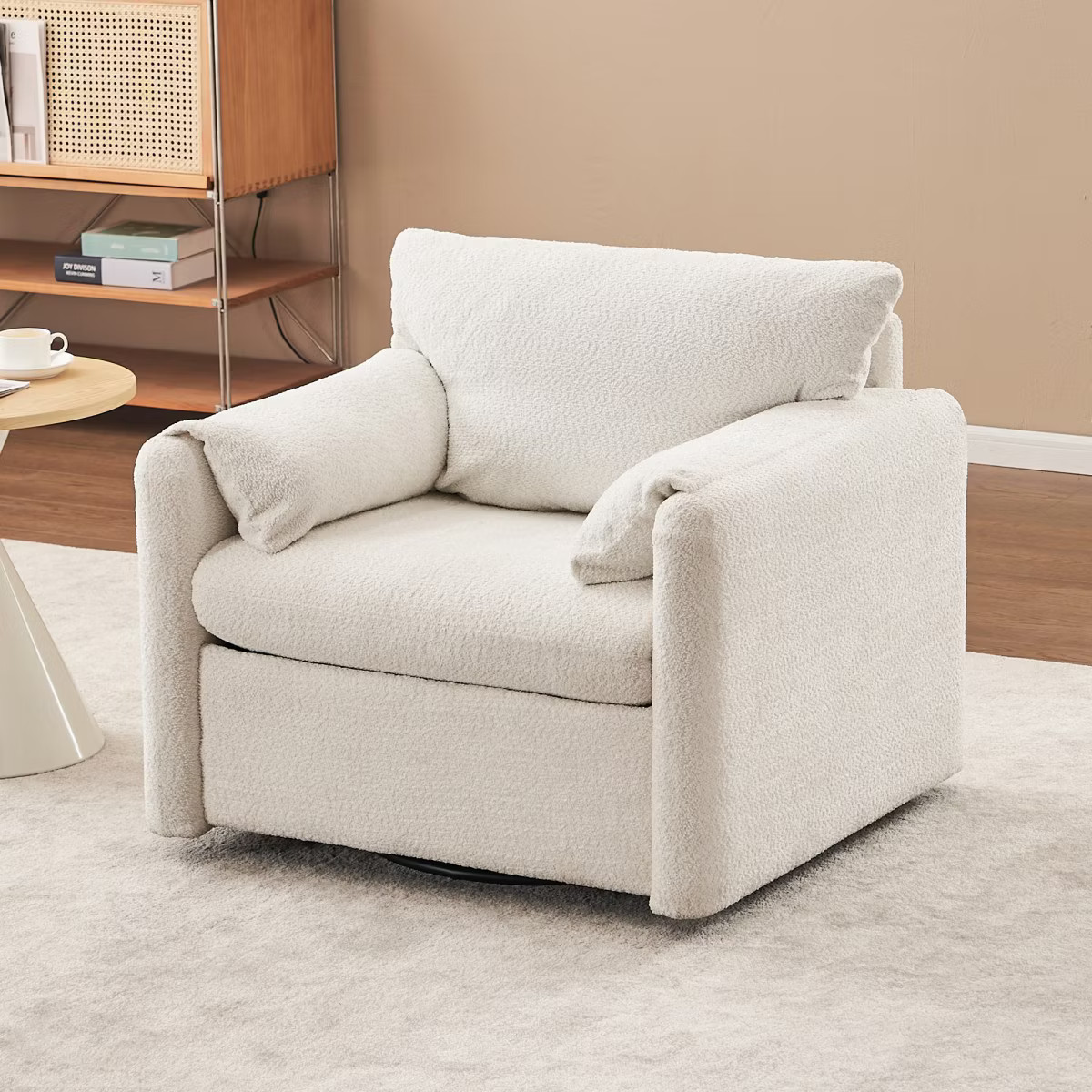 Modern Swivel Single Lounge Sofa Chair,Comfortable Chenille Upholstered Sofa with Armchair,Accent... | Target