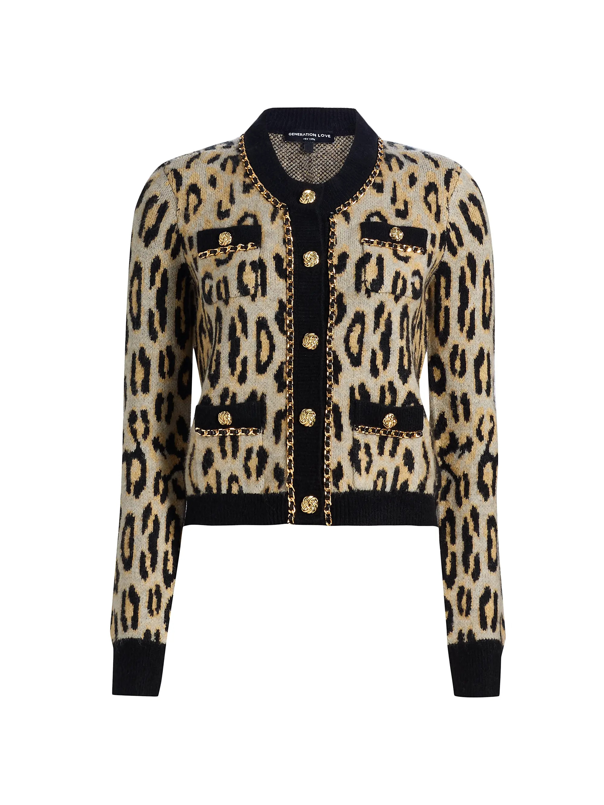 Selma Leopard-Pattern Cardigan | Saks Fifth Avenue