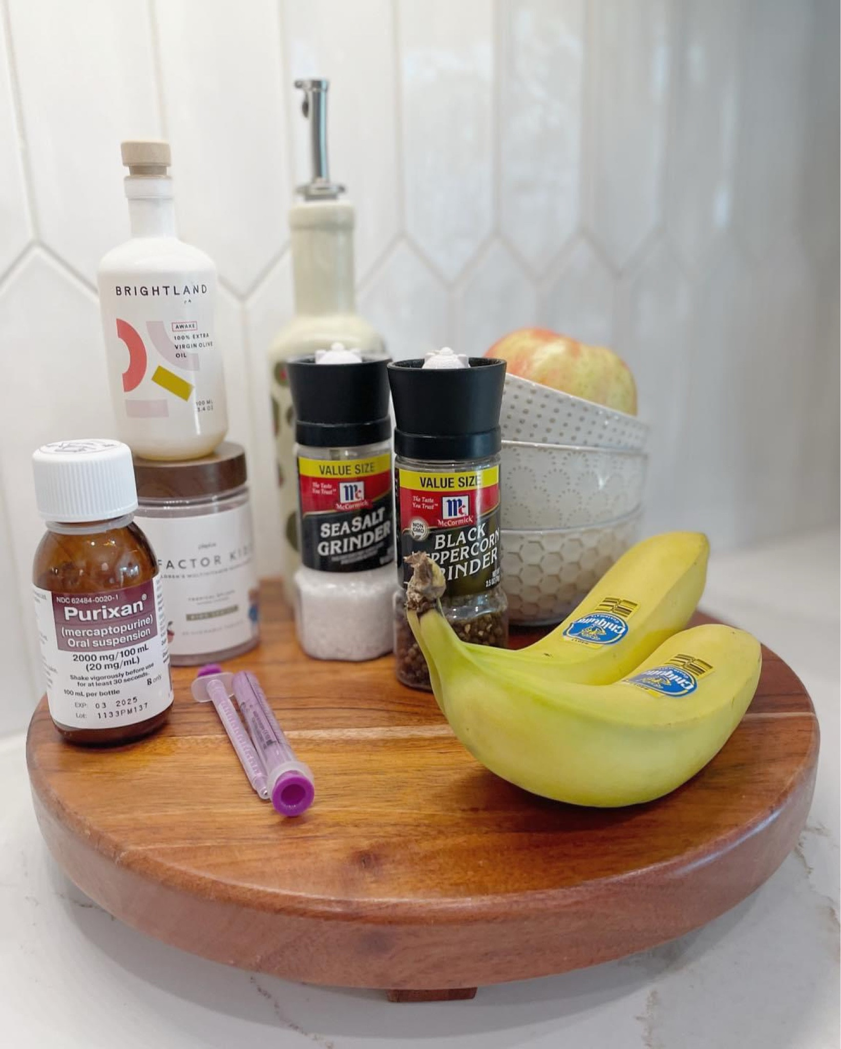 I always get questions on my risers! This round one is the large size and holds everything from Hadleys Ulcerative Colitis meds, to fruit, to salt and pepper shakers 😂 

Those popular white textured bowls, they are a set

Xo, Brooke

#LTKSeasonal #LTKFestival #LTKHome