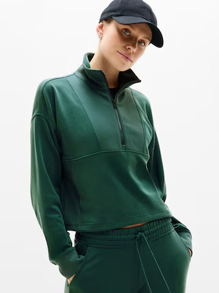 Seasoft Rib 1/4 Zip Popover | Athleta