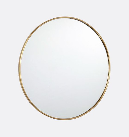 Round Metal Framed Mirror