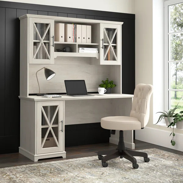 Cokato 60W Single Ped Desk with Hutch | Wayfair North America