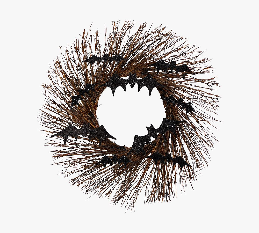 Halloween Twig Wreath With Bats | Pottery Barn (US)