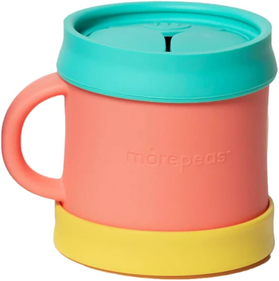 morepeas 3pc All-in-One Baby & Toddler Silicone Snack Cup & Bowl - Reversible Lid & Suction Base ... | Amazon (US)