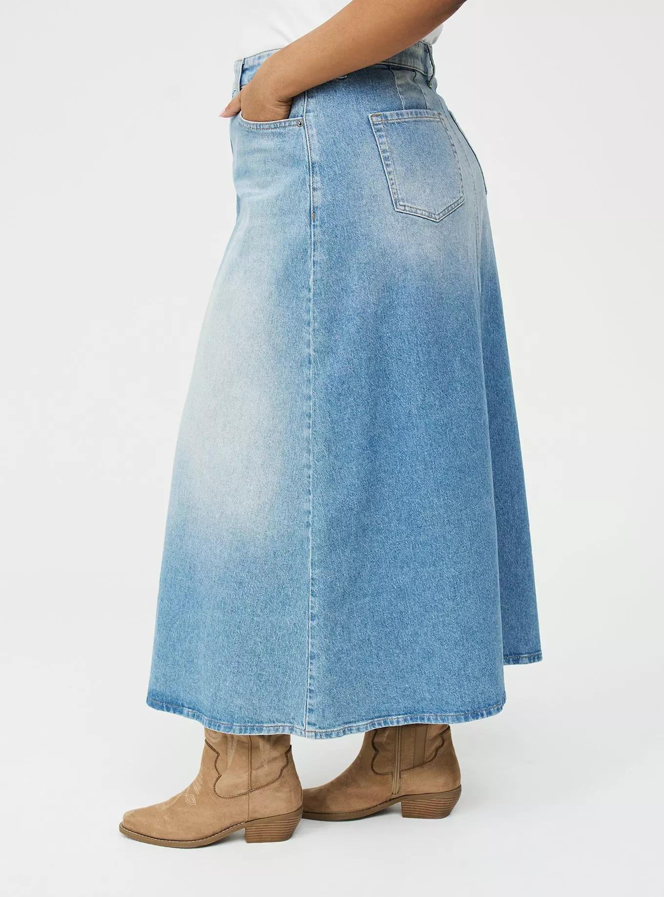 Denim Tea Length Skirt | Torrid (US & Canada)