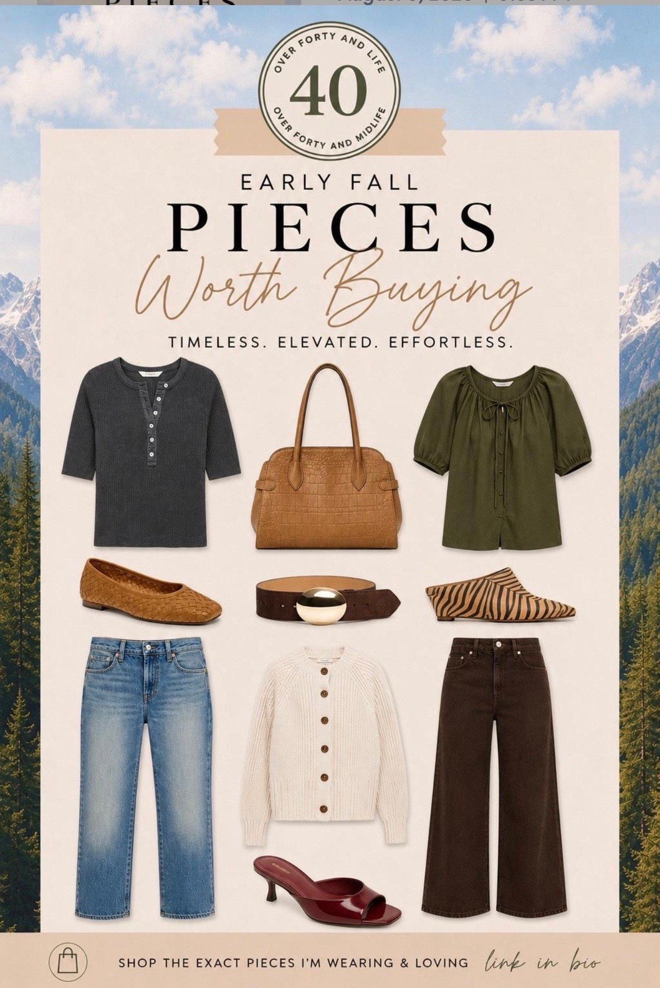 ✨Tap the bell, save and ❤️ start here over 40 fashion, midlife style, midsize fashion and luxury looks for less.  

Early fall is my favorite time to shop because these are the pieces that work now… and keep working all season long. 🤎

Instead of buying more, I look for pieces that build a wardrobe.

Think:
• Timeless denim you’ll reach for weekly
• Rich neutrals that mix with everything
• Bags that elevate simple outfits
• Comfortable shoes you’ll actually wear
• Layers that make getting dressed effortless

When every piece works with the others, your closet starts working for you.

👑 Helping you look good, feel good.-Lindsey Denver   Check back daily for belly-friendly style, confidence, and Outfit Physics™.

#LTKOver40 #LTKSaleAlert #LTKMidsize

Comment SHOP below to receive a DM with the link to this post on my LTK ⬇ https://liketk.it/6kl12

Comment SHOP below to receive a DM with the link to this post on my LTK ⬇ https://liketk.it/6kouJ

Comment SHOP below to receive a DM with the link to this post on my LTK ⬇ https://liketk.it/6kvmz