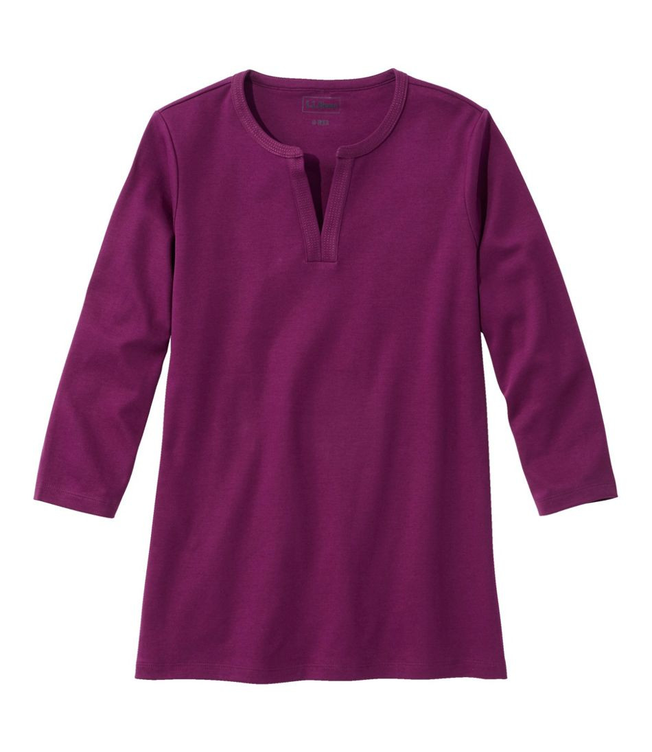 Women's L.L.Bean Tee, Three-Quarter-Sleeve Splitneck Tunic | L.L. Bean