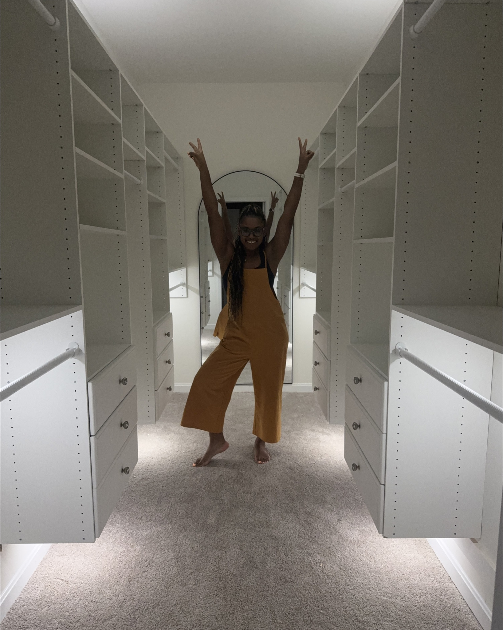 Found this closet system and mirror on Wayfair and it really allowed us to maximize our walk in closet space 

#LTKHome