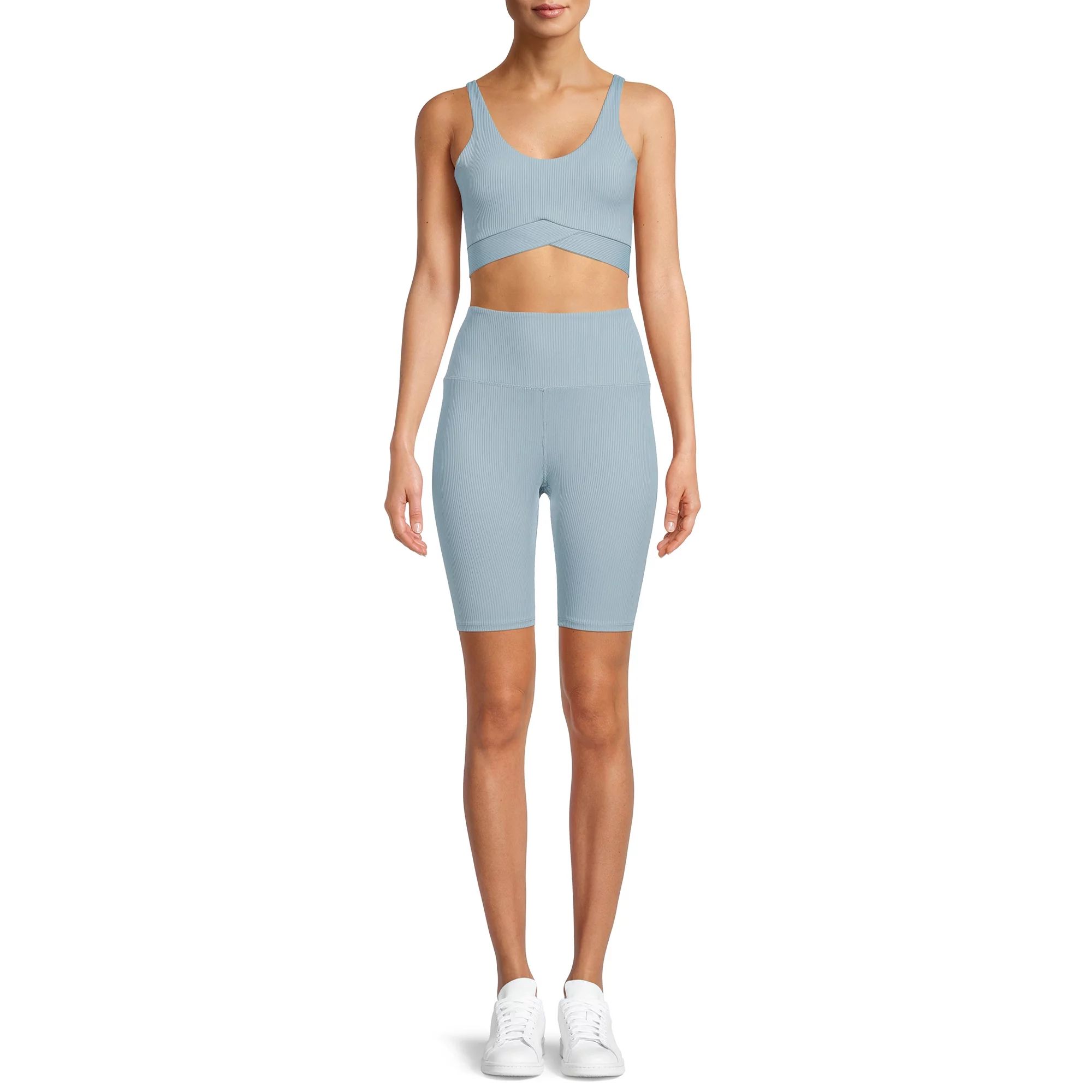 Love Tree Women's Juniors Tie Back Tank and Bike Short Set | Walmart (US)