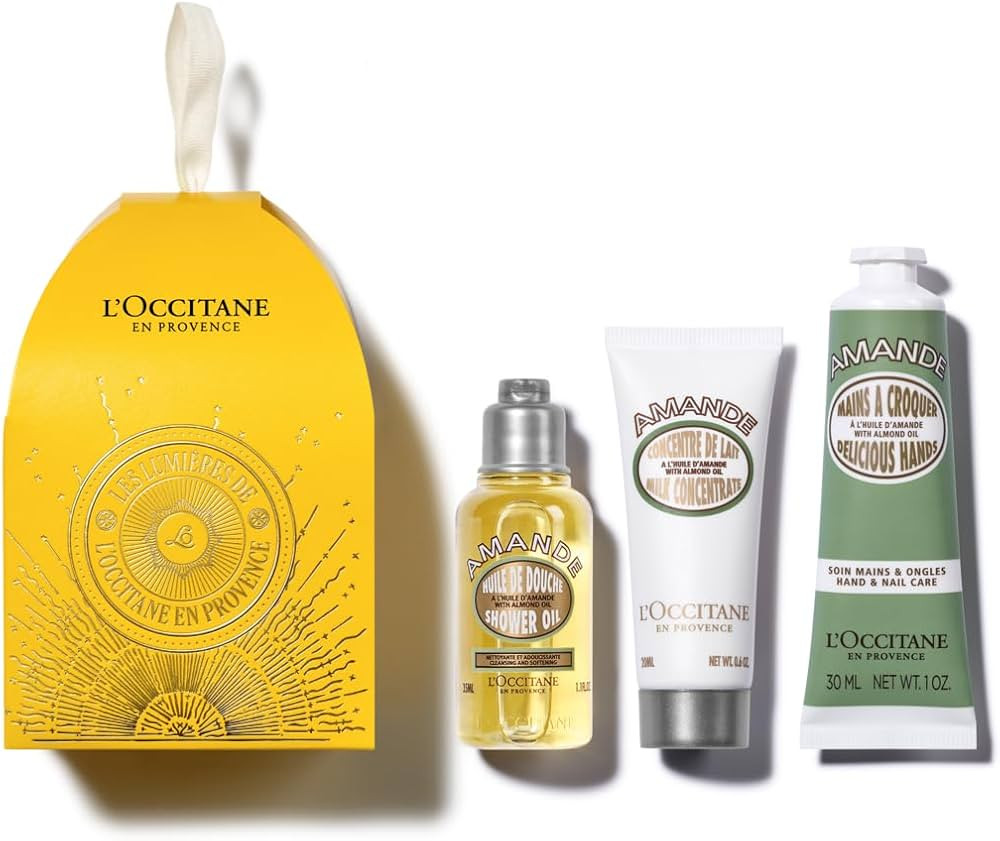L'OCCITANE Almond Holiday Ornament Gift Set for Soft & Supple Skin: Includes Travel-Sized Almond ... | Amazon (US)