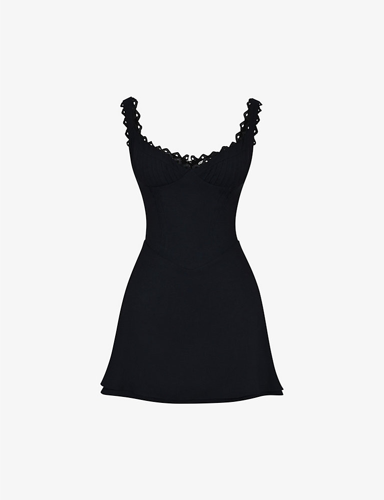 Tilly corset-bodice linen-blend mini dress | Selfridges
