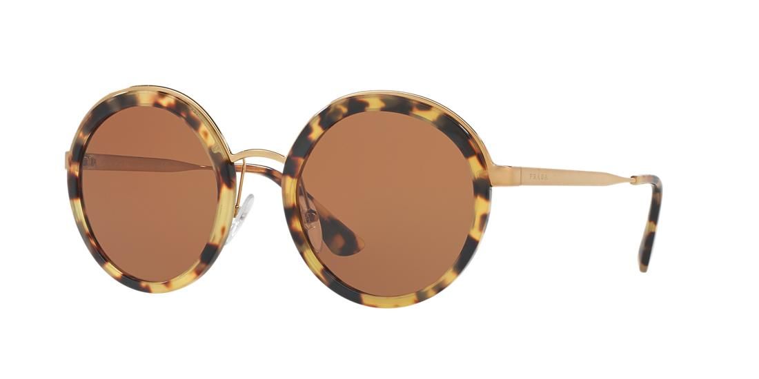 Prada Pr 50ts 54 Brown Round Sunglasses | Sunglass Hut UK