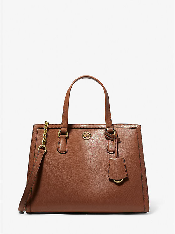 Chantal Medium Pebbled Leather Satchel | Michael Kors US