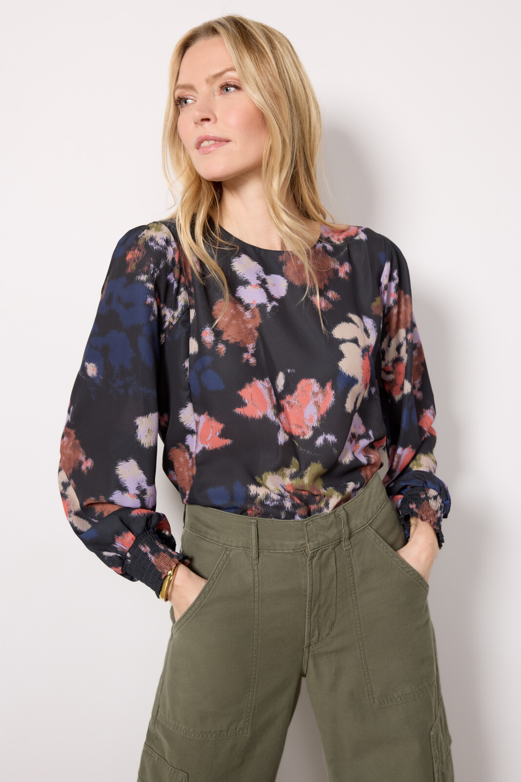 Lua Blurry Floral Blouse | Evereve