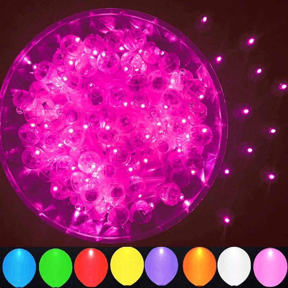 JJGoo 100Pcs LED Balloon Lights, Flash Waterproof Round Balls Light up for Balloon Paper Lantern ... | Amazon (US)