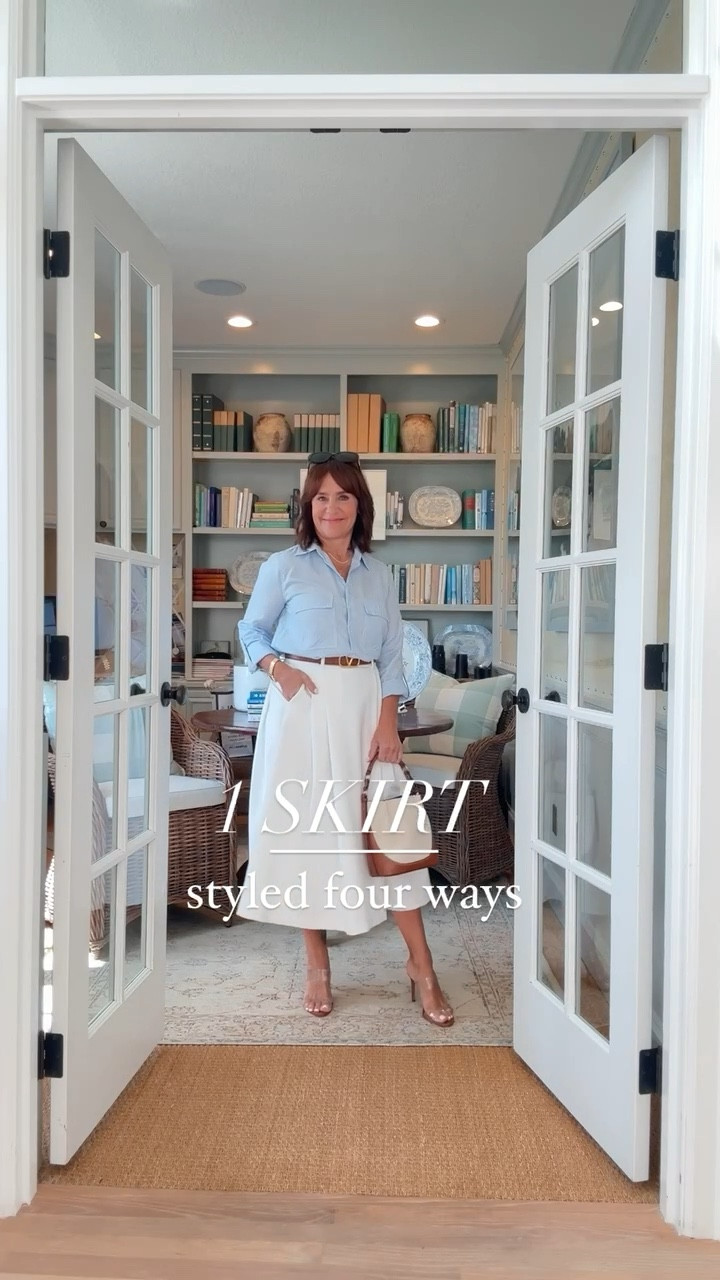 1 SKIRT - 4 WAYS!

Right now, skirts are having a moment, and this one from @aritzia is SO GOOD!!

It’s available in several colors, it has pockets, and you’ll wear it with so many things you already have in your closet.  Don’t wait on this one, grab it before it sells out!

To SHOP these looks, type the word “LINKS” in the comments below!

Wearing my usual 4 in skirt and had hemmed a bit

#aritziapartner

#LTKover40 #LTKstyletip #LTKworkwear