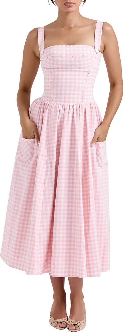 Vivien Gingham Midi Dress | Nordstrom