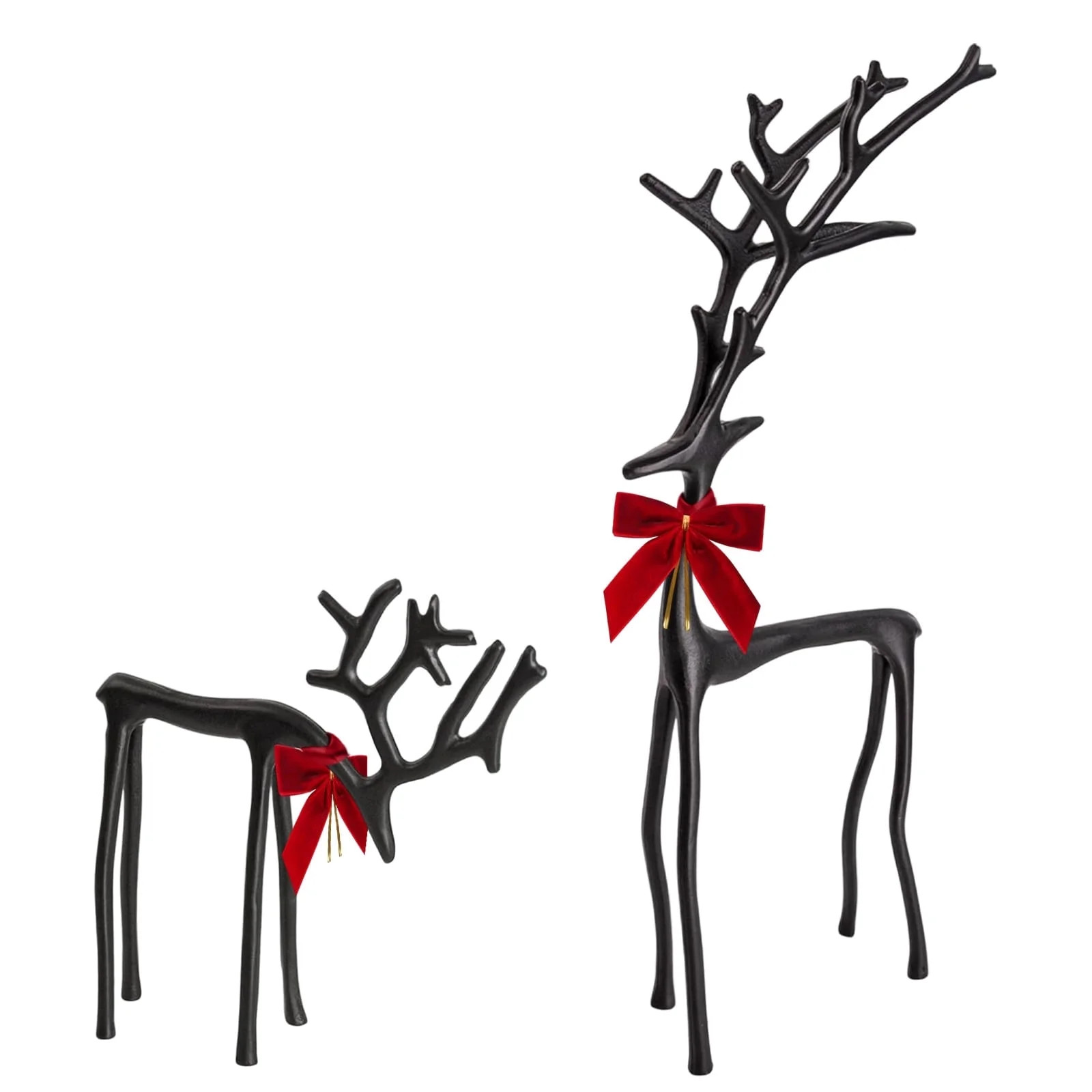 SDJMA Small Deer Tabletop Decoration - Black Reindeer Statues Christmas Decorations,Modern Style ... | Walmart (US)
