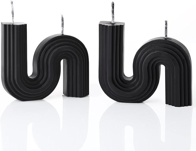 Tondiamo 2 Pcs Twist Candle Aesthetic Candles Cool Candle S Shape Candle Minimalist Geometric Sha... | Amazon (US)