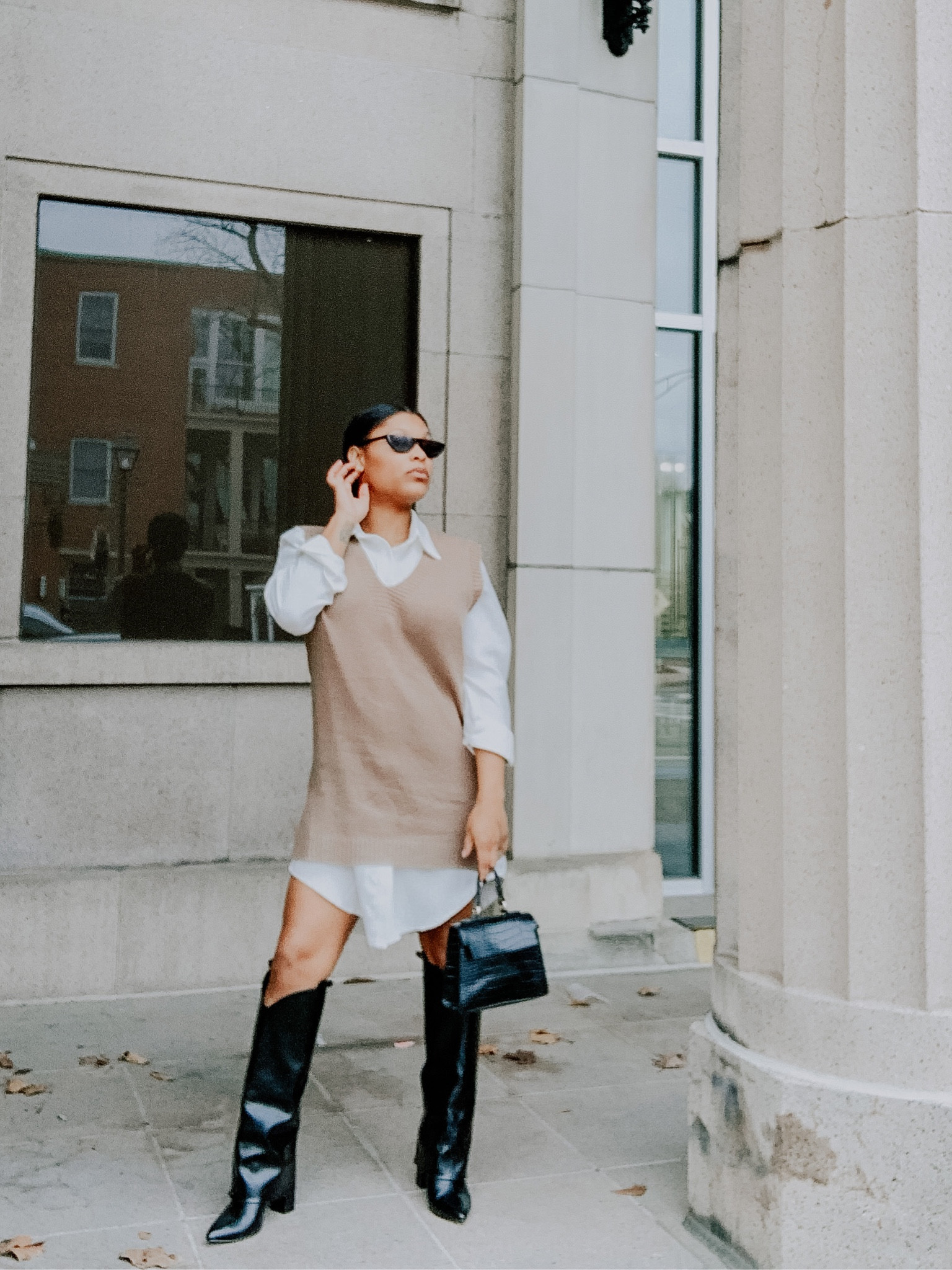 Loved this classic look! Oversized Sleeveless Sweater Dress with knee high boots!! 

#LTKstyletip #LTKworkwear #LTKunder50