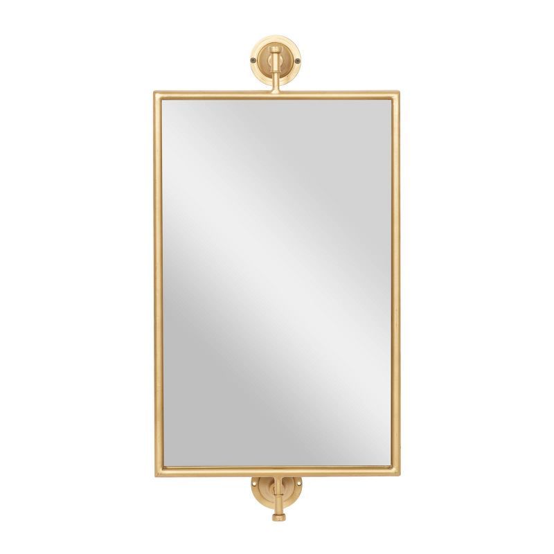 Contemporary Wood Decorative Wall Mirror Gold - Olivia & May | Target