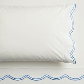 LoveShackFancy Embroidered Scallop Sheet Set | Pottery Barn Teen