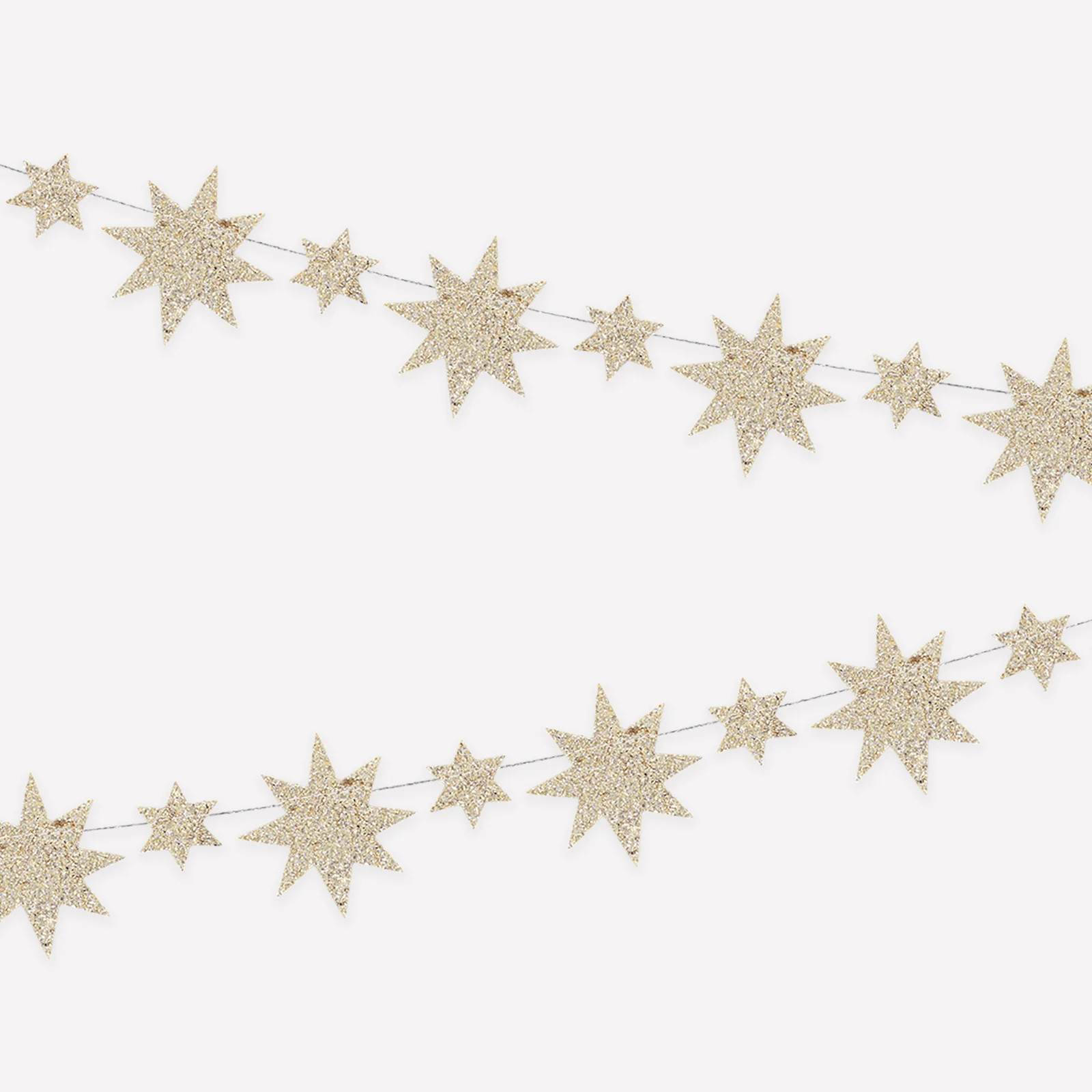 Gold Glitter Star Garland | Meri Meri
