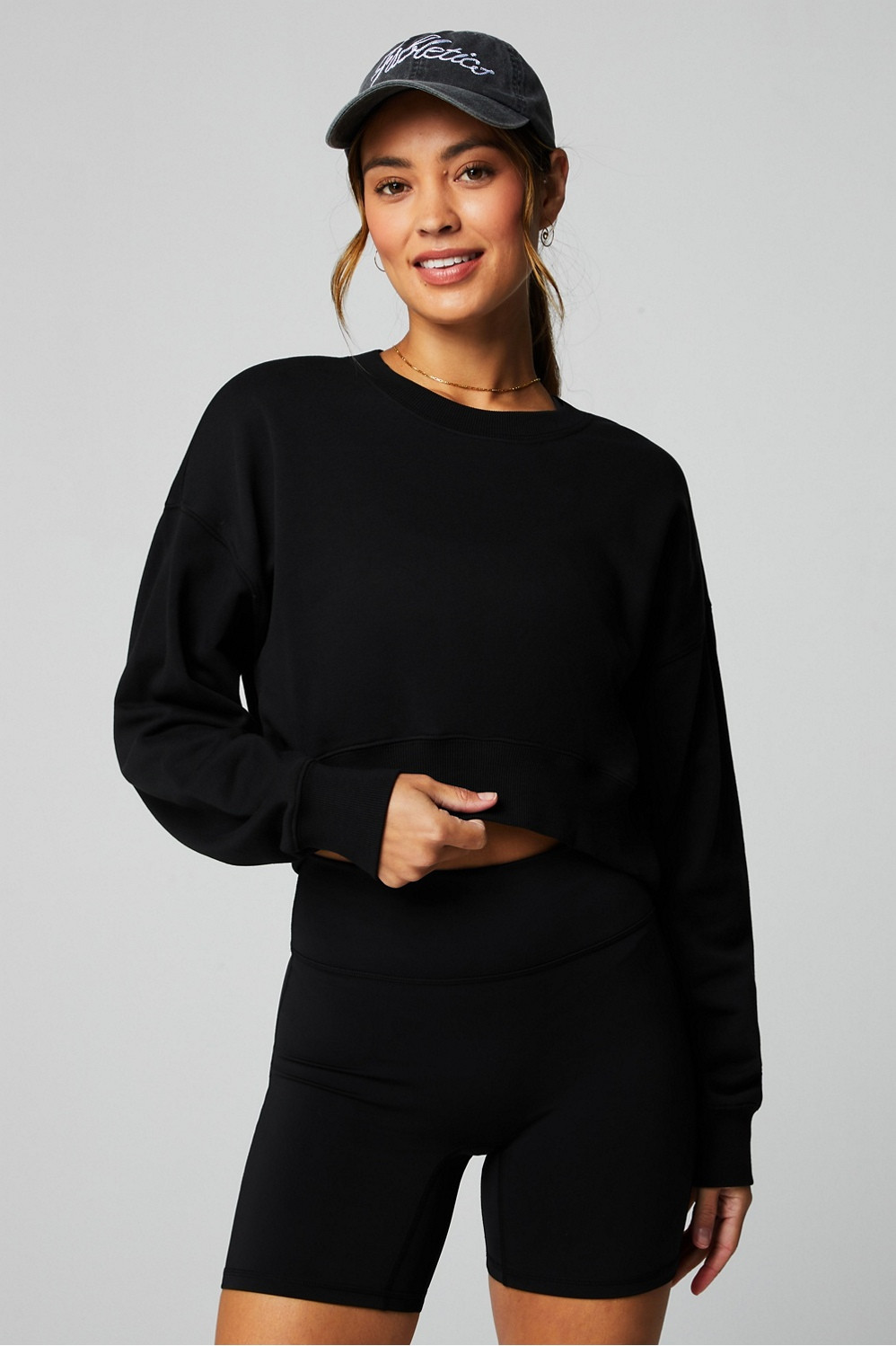 Year Round Terry Cropped Sweatshirt | Fabletics - North America