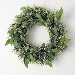 Sullivans 22 Inch Eucalyptus and Sage Wreath, Spring and Summer Artificial Wreath, Everyday Front... | Amazon (US)