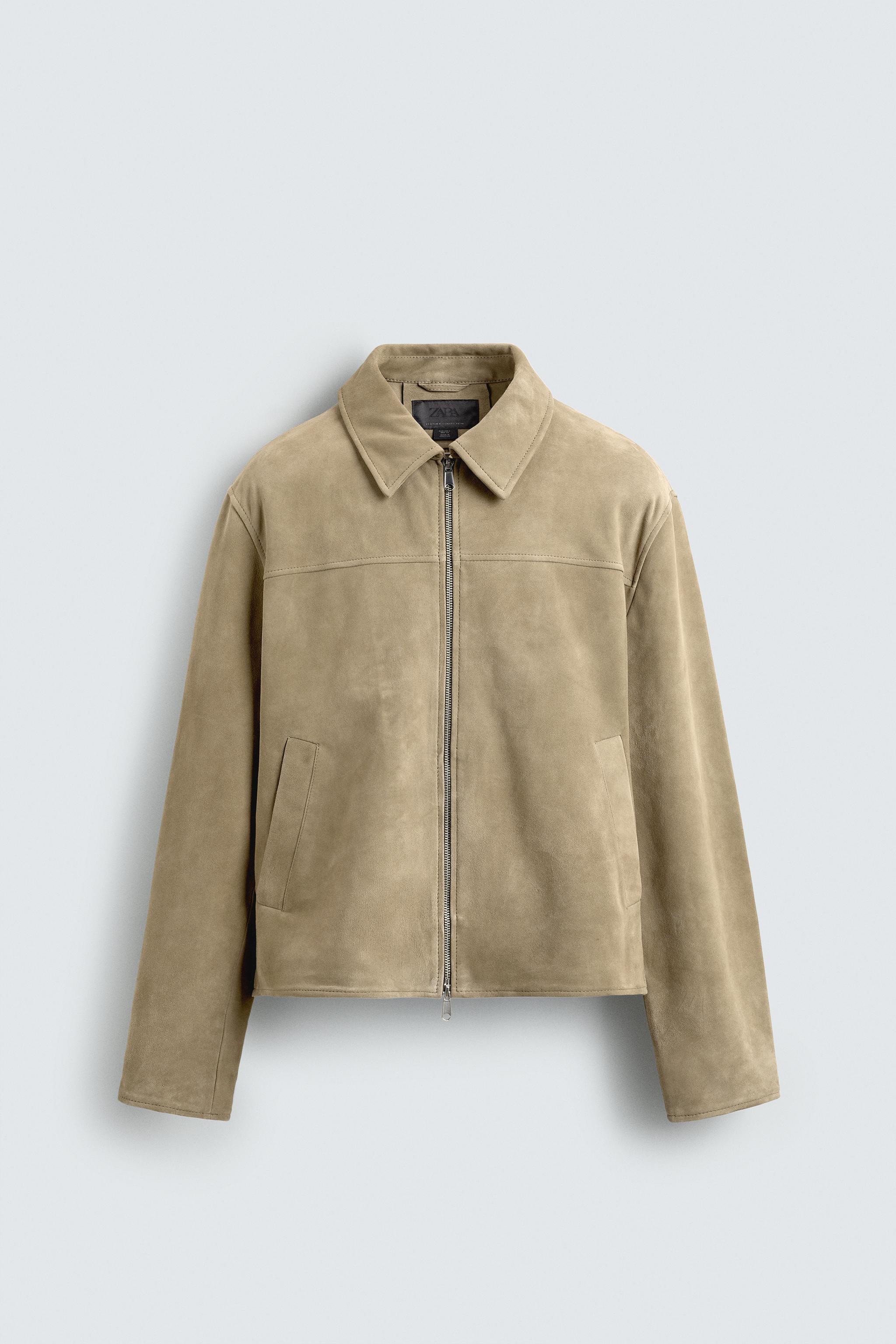 VELOURSLEDERJACKE179,00 EURinkl. MWSt./exkl. Versandkosten.Helles Khaki | 5388/280/506Zum Warenko... | Zara DE