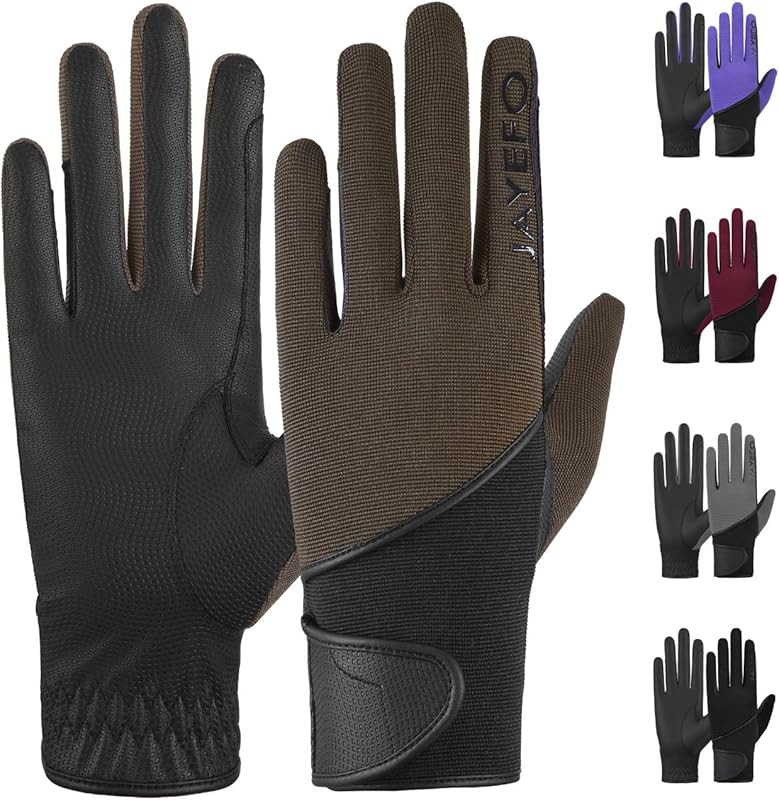 Jayefo Men & Women Horse Riding Gloves Riding Equestrian Horseback Outdoor Sports Driving Riding Bik | Amazon (US)