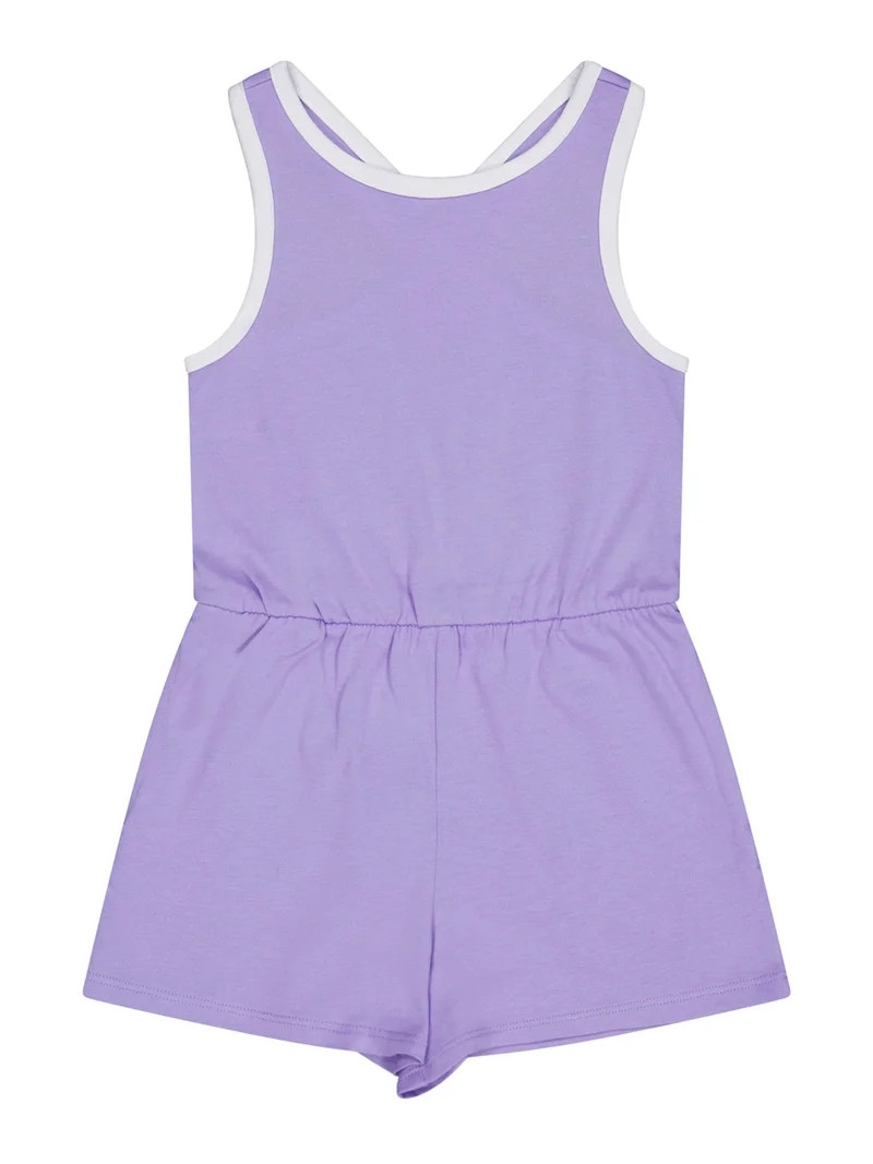Wonder Nation Girls Cross Back Romper, Sizes 4-18 & Plus | Walmart (US)