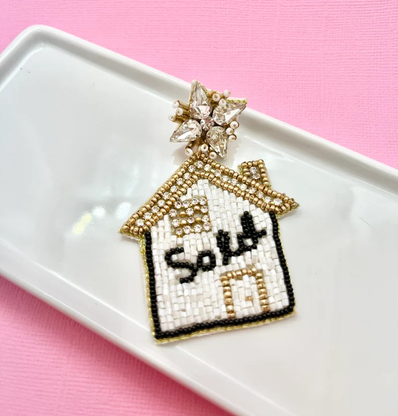 Realtor Real Estate Earrings, Sold Earrings, Realtor Gift, Closing Gift, Realtor Gear, Realtor Sh... | Etsy (US)