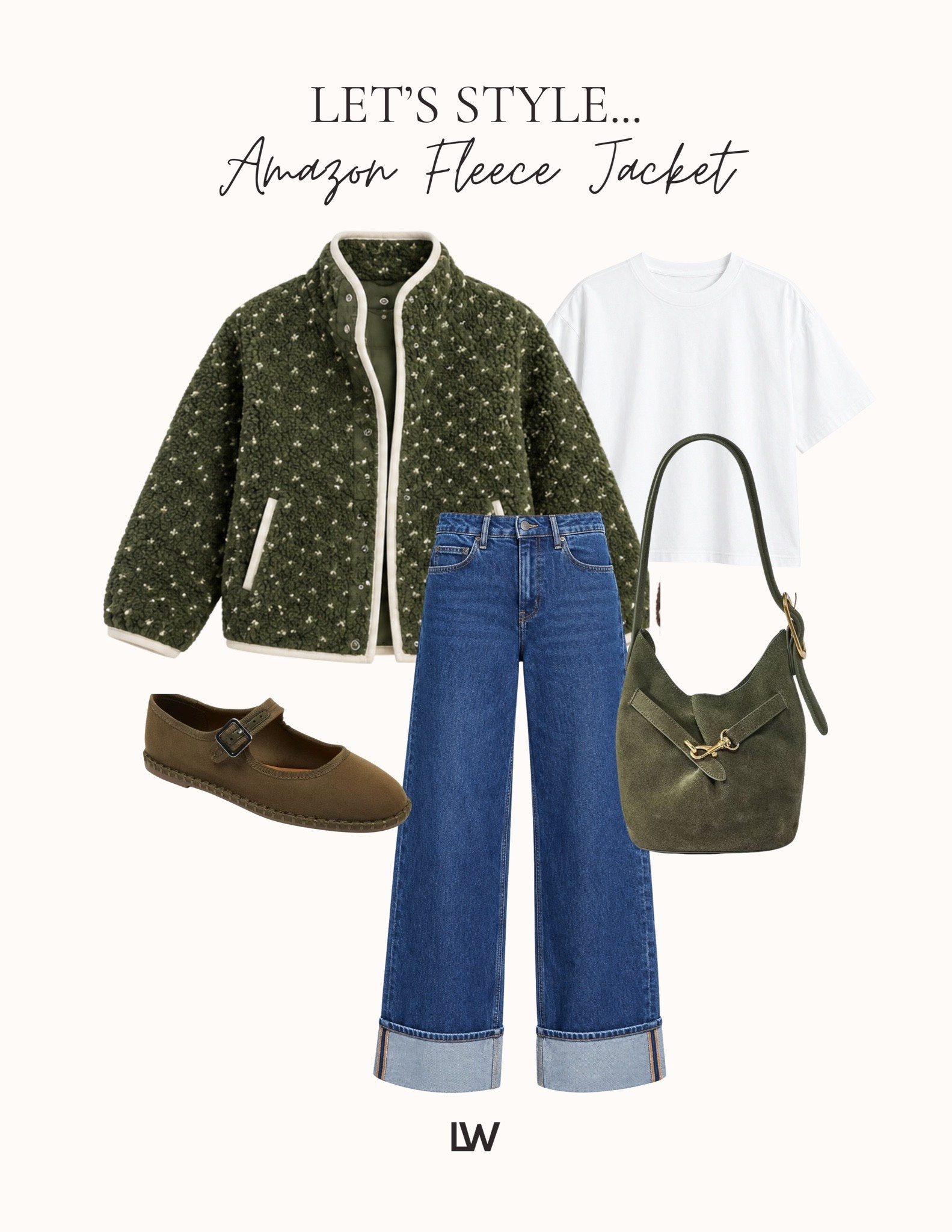 Styling this Amazon fleece that I love! I sized up to a M in the jacket for a comfortable fit.