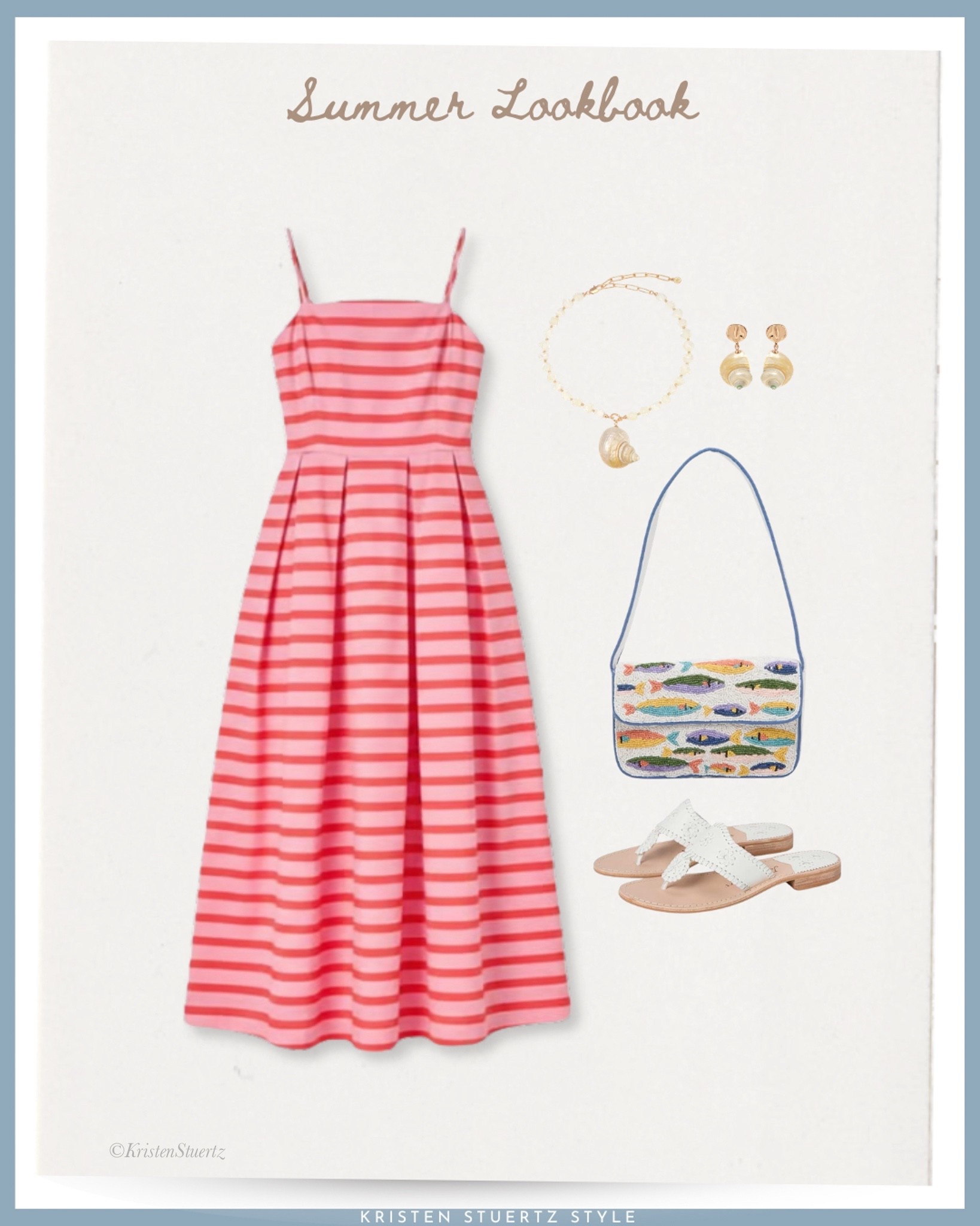 The cheeriest striped midi dress for spring and summer! I’ve paired it with a beaded fish bag, Jack Roger’s sandals and coordinating accessories.

@ltk @Macys 

#date night outfits #spring outfits 2026 #spring dresses #vacation outfits beach #resort wear 2026 #travel outfits #ltkshoecrush

#LTKTall #LTKTravel #LTKOver40 #LTKootd
