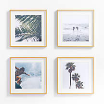 4-Piece Brushed Brass 11x11 Gallery Wall Picture Frame Set + Reviews | Crate & Barrel | Crate & Barrel
