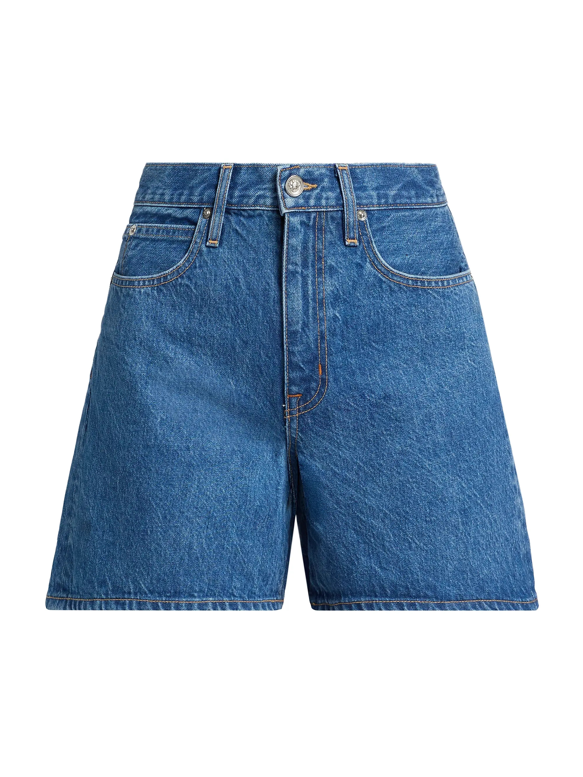 SLVRLAKE Walker High-Rise Denim Shorts | Saks Fifth Avenue | Saks Fifth Avenue