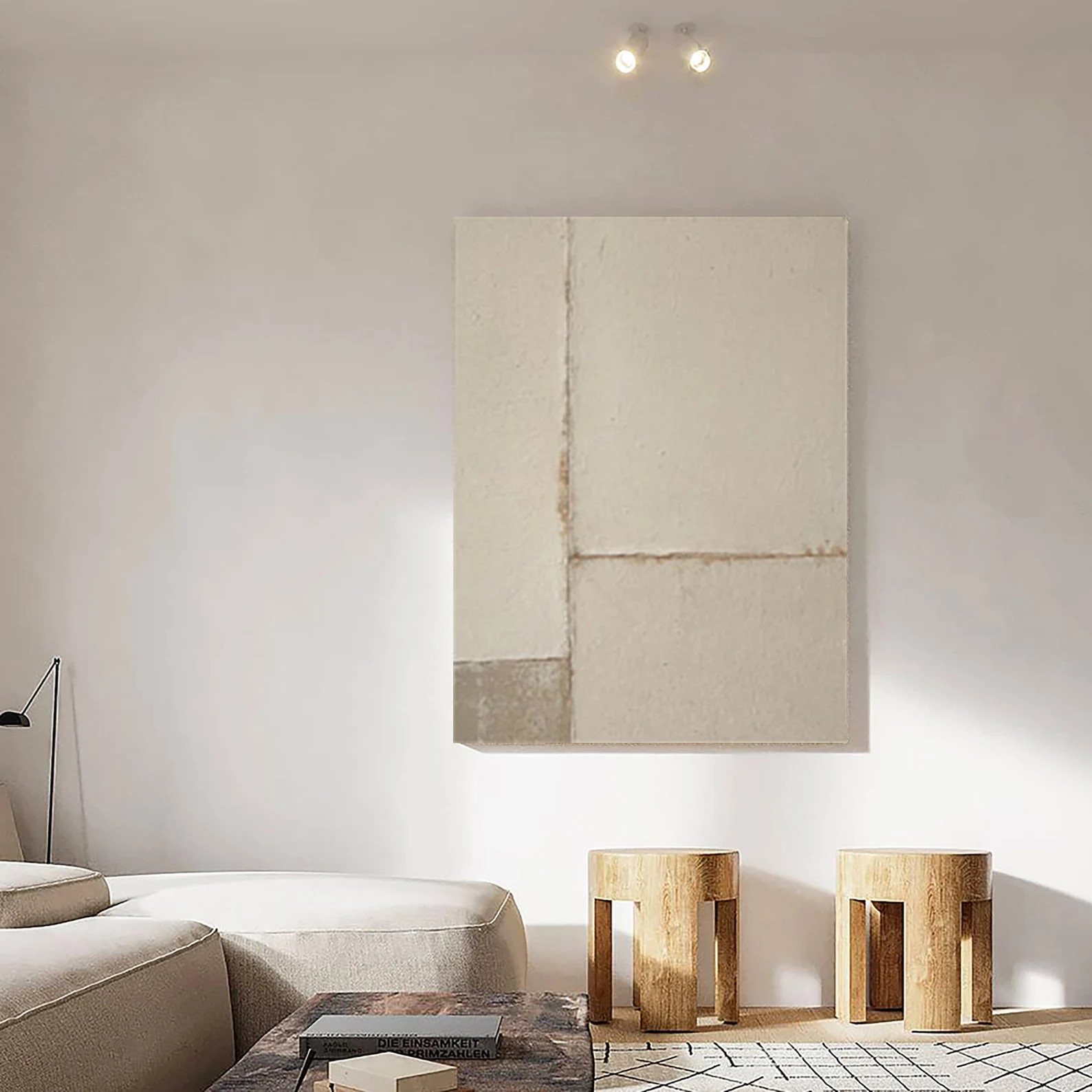 Beige Wall Art Beige Wabi-sabi Wall Art Pure Beige Minimalist Painting Neutral Beige Minimal Wall... | Etsy (US)