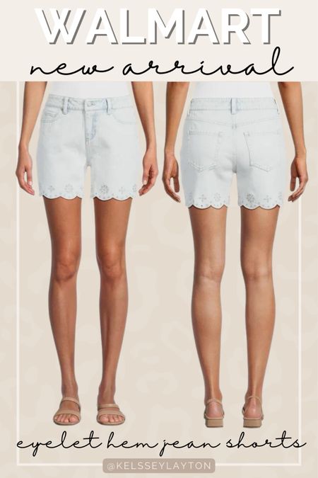 Walmart new arrival, time and tru, eyelet hem jean shorts 

#LTKfindsunder50 #LTKstyletip