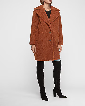 cozy teddy car coat$136.80 marked down from $228.00$228.00 $136.80Price Reflects 40% Offsaddle br... | Express