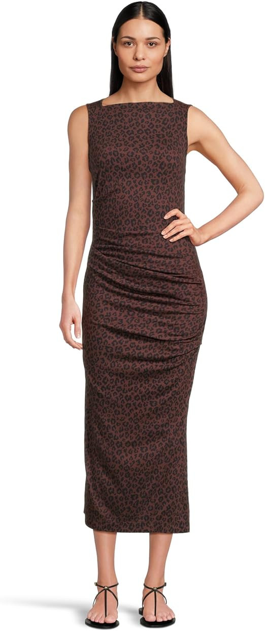 Michael Stars Women's Reign Knife Neck Midi Pleated | Amazon (US)