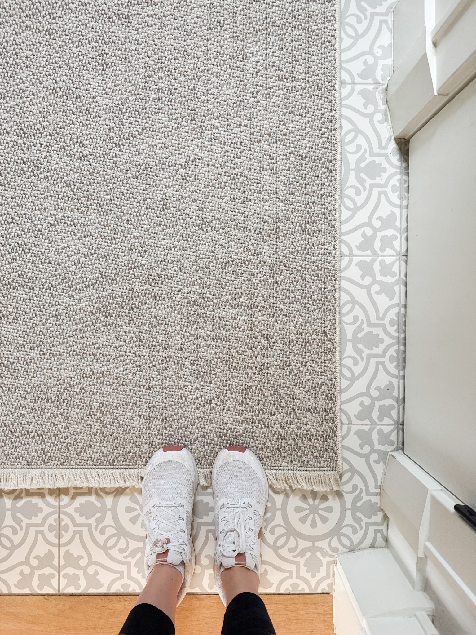 My new indoor/outdoor rug in my mudroom is from Amazon and I’m obsessed! This is the ivory/dove. color and reads a tad gray. My patterned tile is from Floor and Decor but I’m linking similar options

#LTKHome #LTKStyleTip