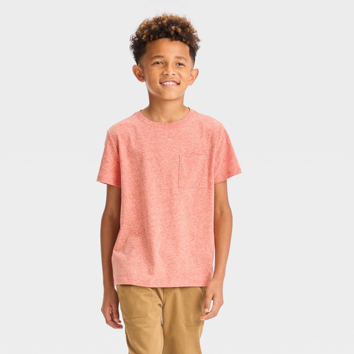 Boys' Short Sleeve Snow-Heathered T-Shirt - Cat & Jack™ | Target