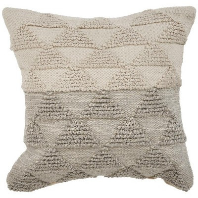 HomeRoots 18" Gray and Beige Throw Pillow | Target