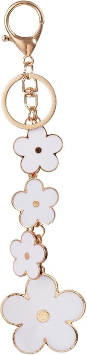 Giftale Women's Flower Bag Charms Enameled Keychain Purse Accessories | Amazon (US)