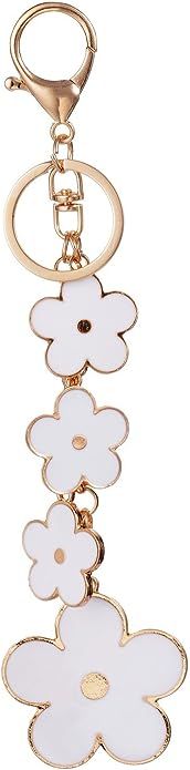 Giftale Women's Flower Bag Charms Enameled Keychain Purse Accessories | Amazon (US)